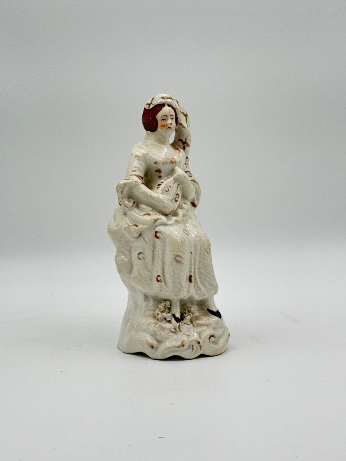 Antique Staffordshire Earthenware Figurine – English Handcrafted Collectible (19th Century)