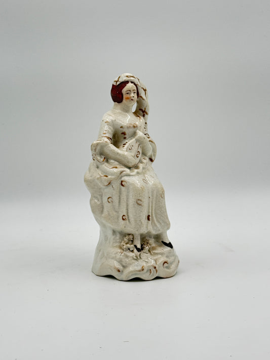 Antique Staffordshire Earthenware Figurine – English Handcrafted Collectible (19th Century)