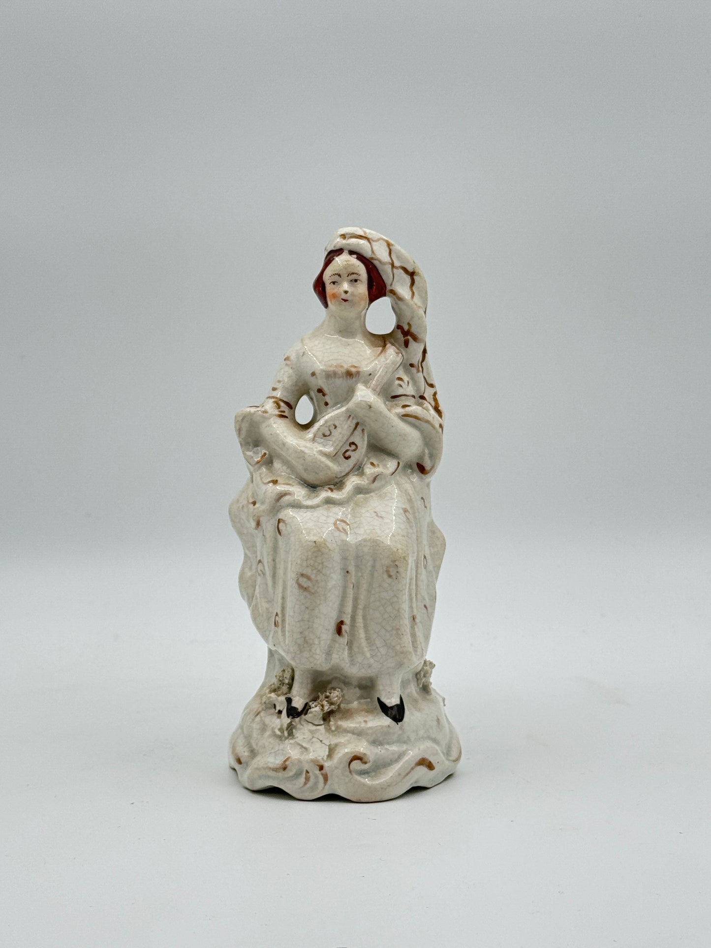 Antique Staffordshire Earthenware Figurine – English Handcrafted Collectible (19th Century)