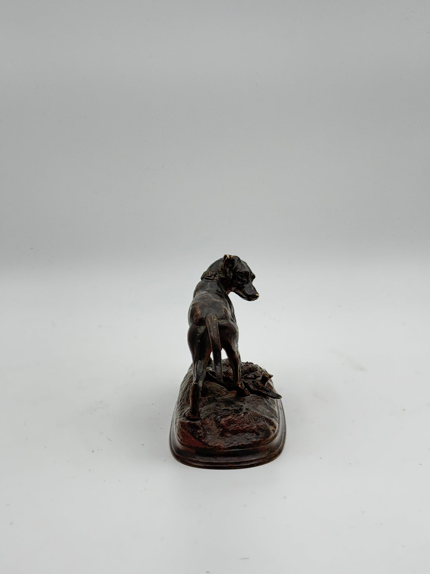 Jules Moigniez (French, 1835-1894) Bronze Sculpture – Pointer Dog and Pheasant, Signed Antique Model