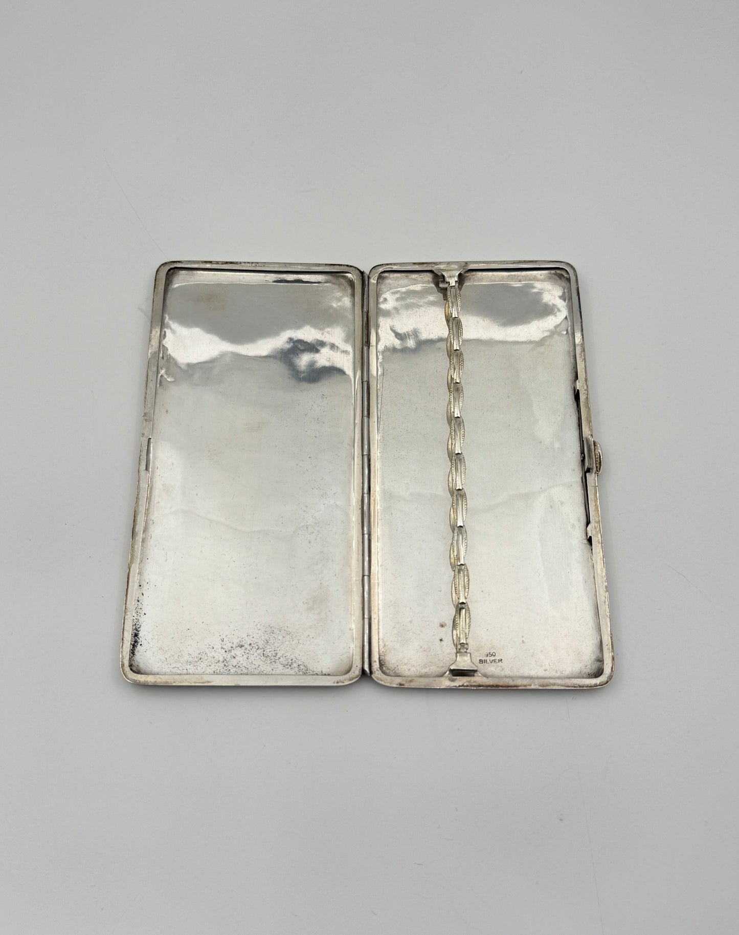 Japanese .950 Silver Cigarette Case & Lighter Set in Box – c.1960