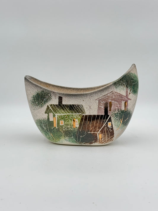 Sascha Brastoff Rooftops Collection Ceramic Art Vase - Mid-Century Modern Decor