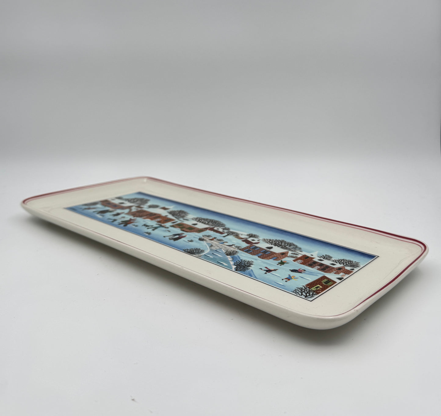 Villeroy & Boch "Naif Christmas" Sandwich Tray – Gerard Laplau Porcelain Platter, 13.5”