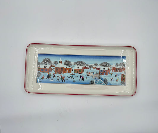 Villeroy & Boch "Naif Christmas" Sandwich Tray – Gerard Laplau Porcelain Platter, 13.5”