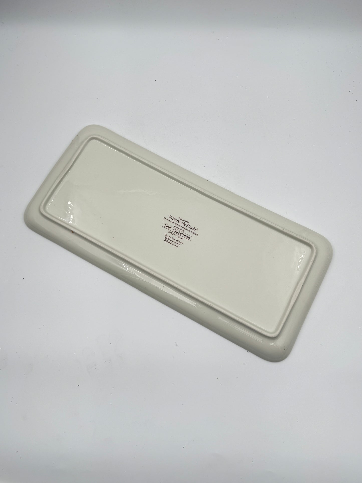 Villeroy & Boch "Naif Christmas" Sandwich Tray – Gerard Laplau Porcelain Platter, 13.5”