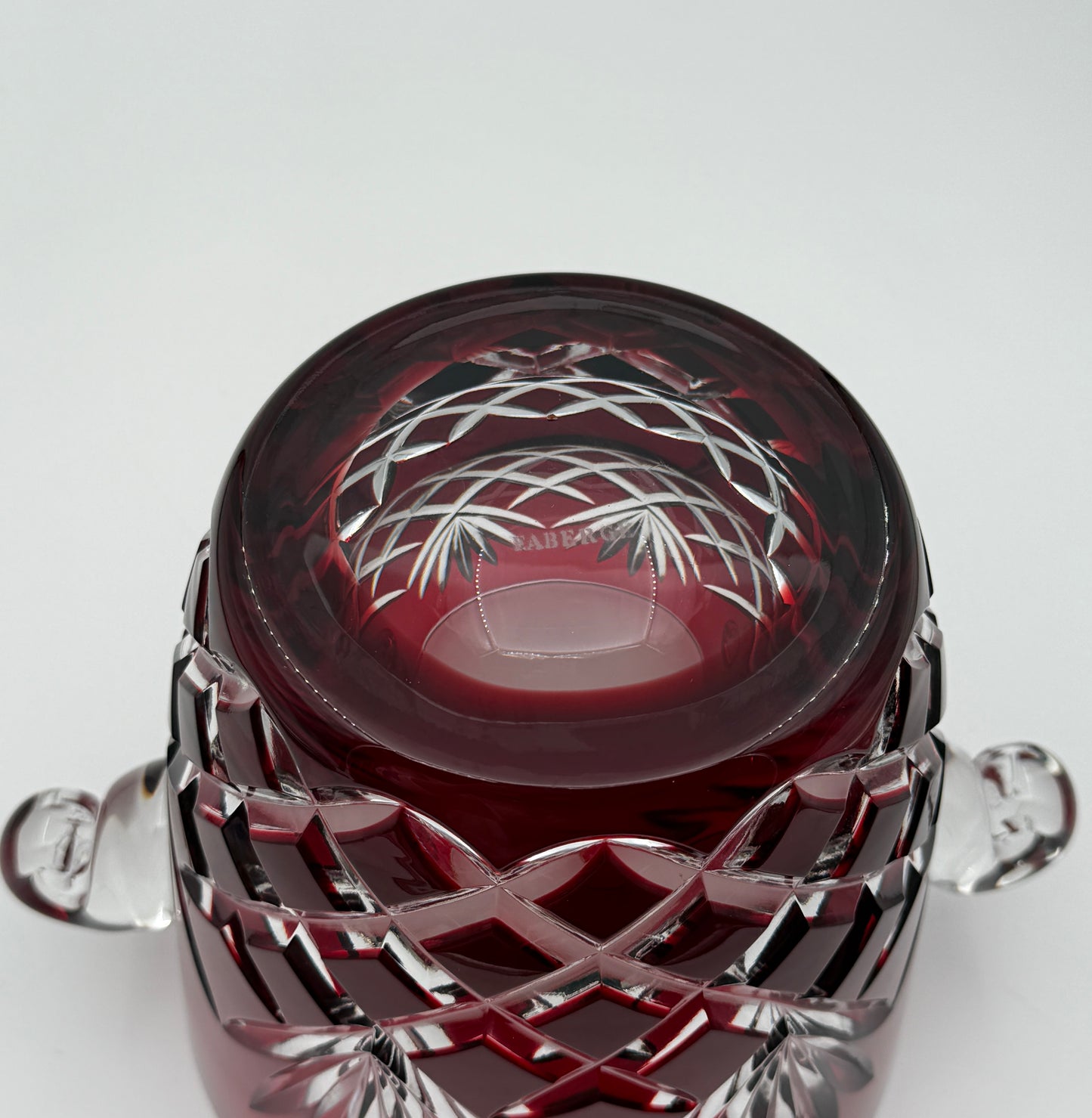 Fabergé Ruby Cut-to-Clear Crystal Ice Bucket – Luxury Barware