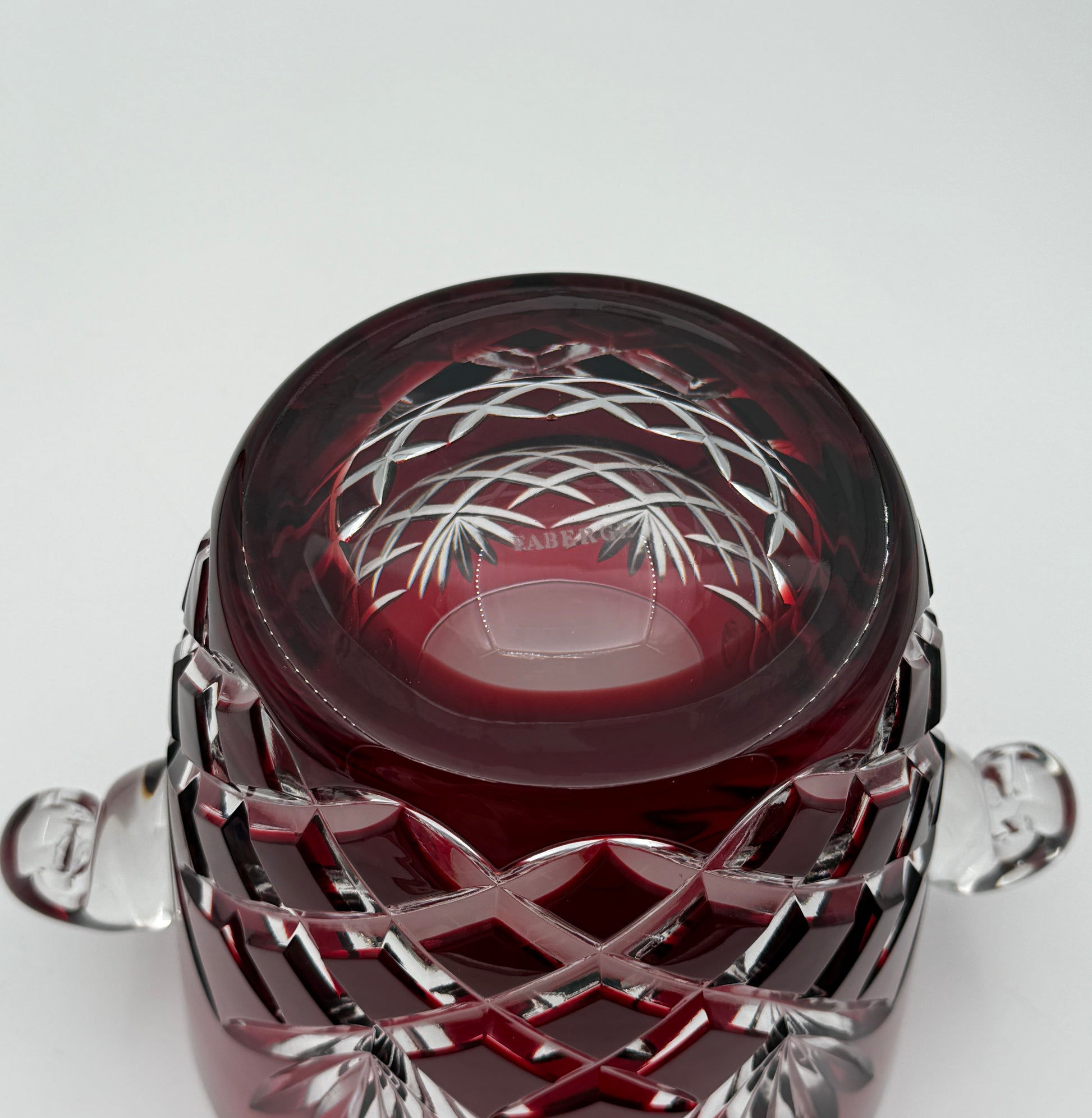 Fabergé Ruby Cut-to-Clear Crystal Ice Bucket – Luxury Barware