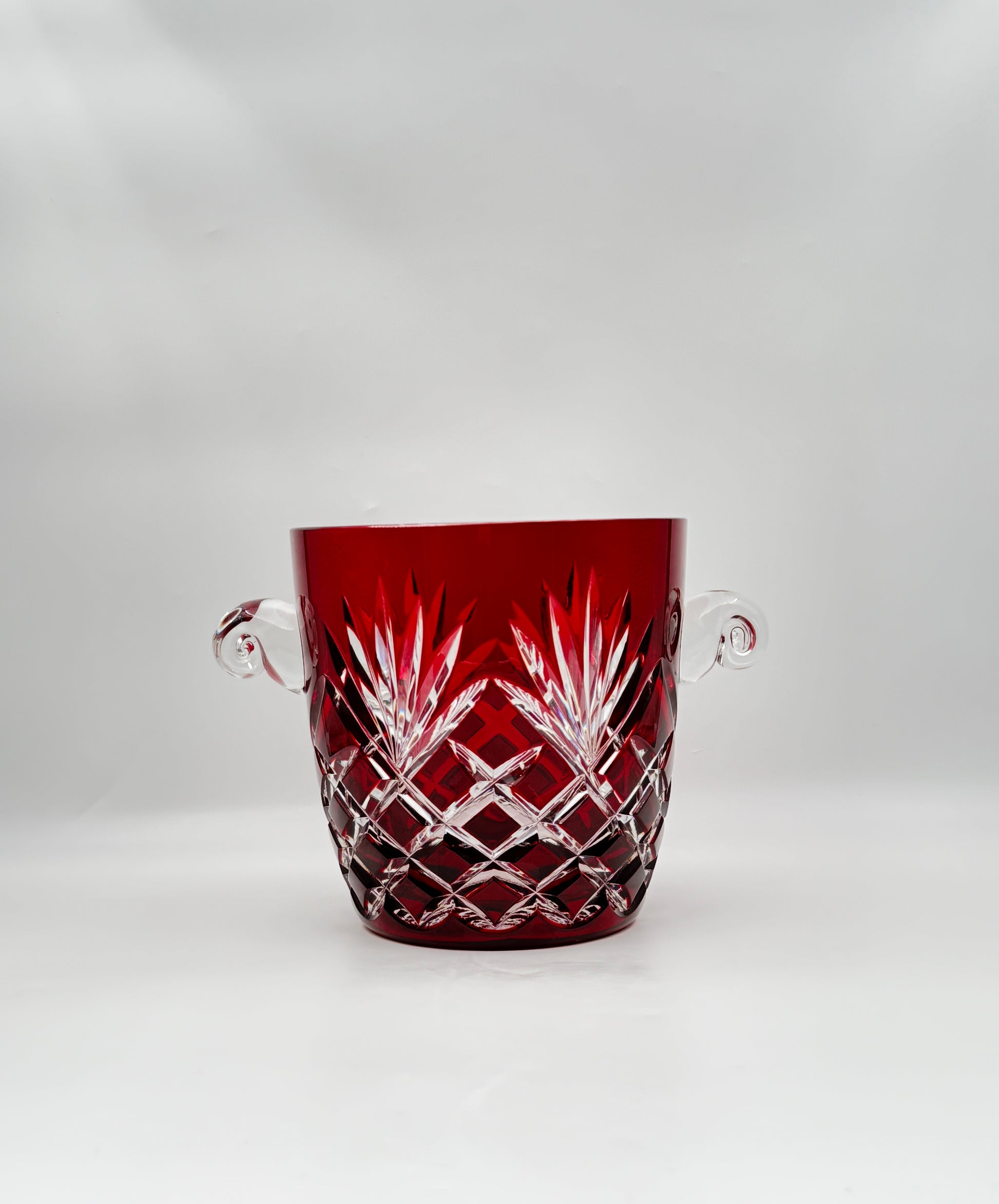 Fabergé Ruby Cut-to-Clear Crystal Ice Bucket – Luxury Barware