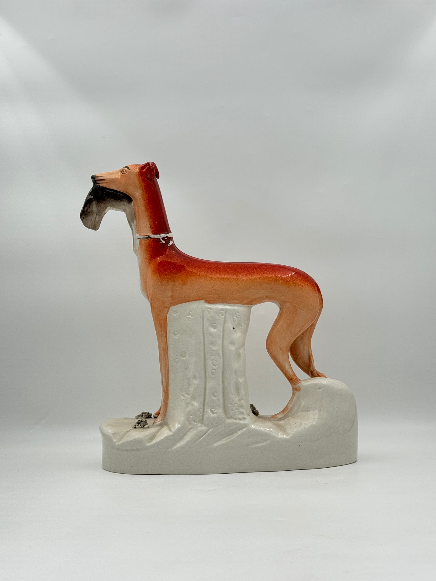 Pair of Staffordshire Hunting Dogs with Rabbit – 20th Century 