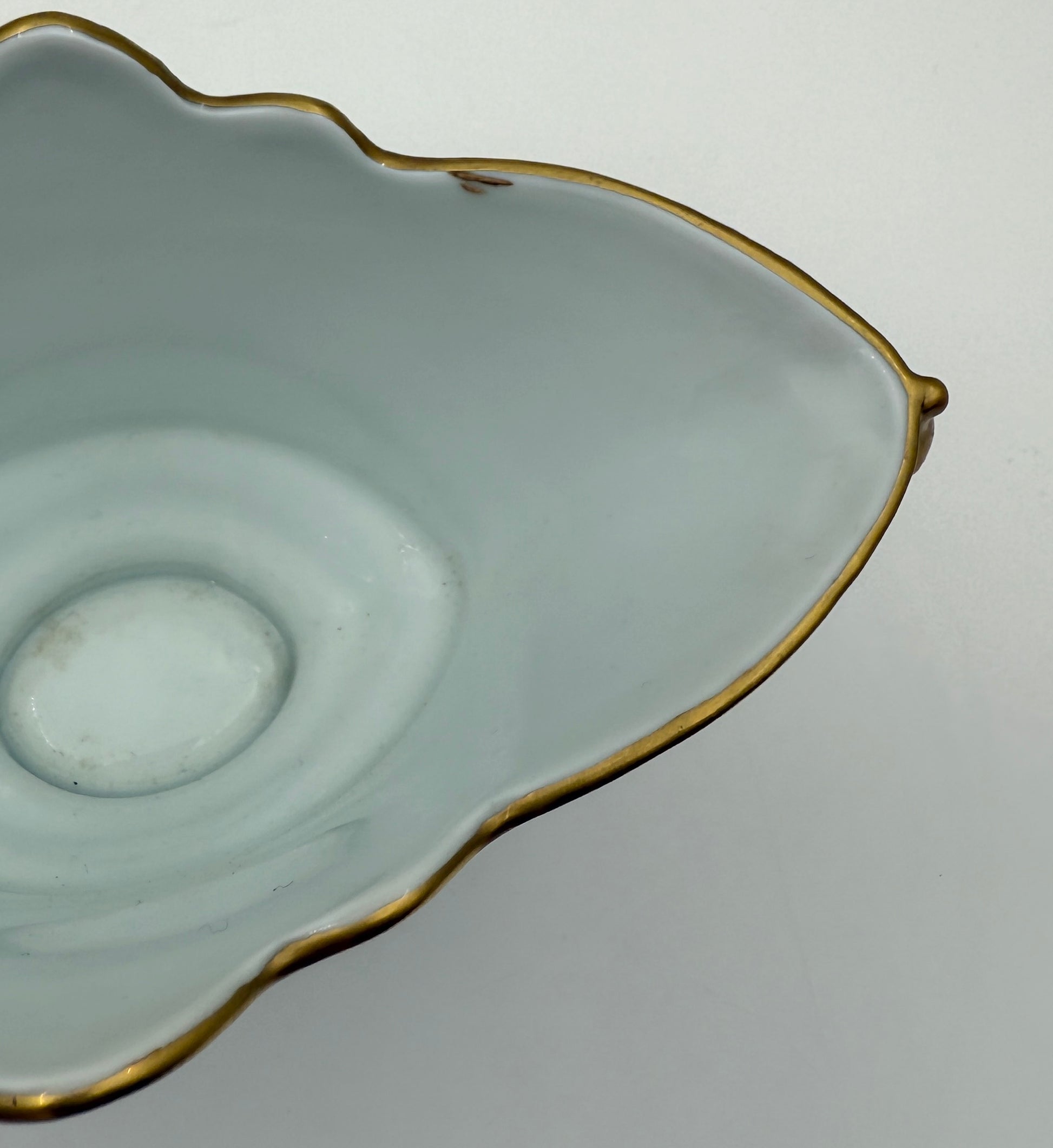 Vincennes-Style French Porcelain Compote – Blue & Gold, Floral Panels