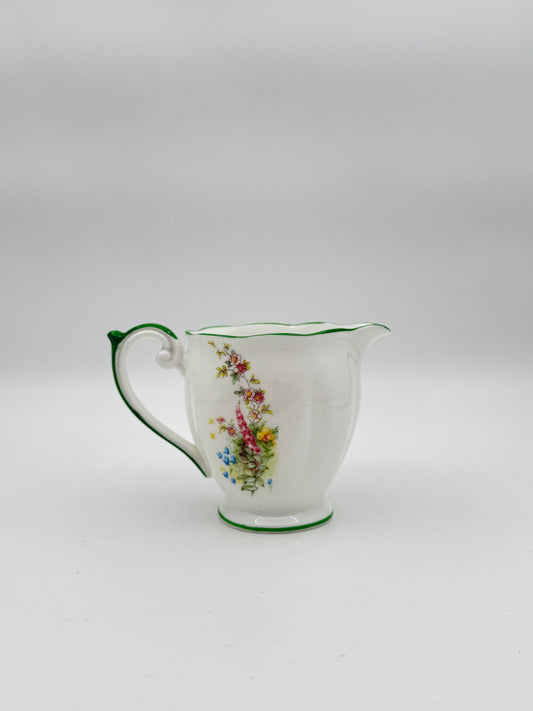 Vintage Bell China "Meadowside" Fine Bone China Creamer Jug - English Porcelain with Floral Design