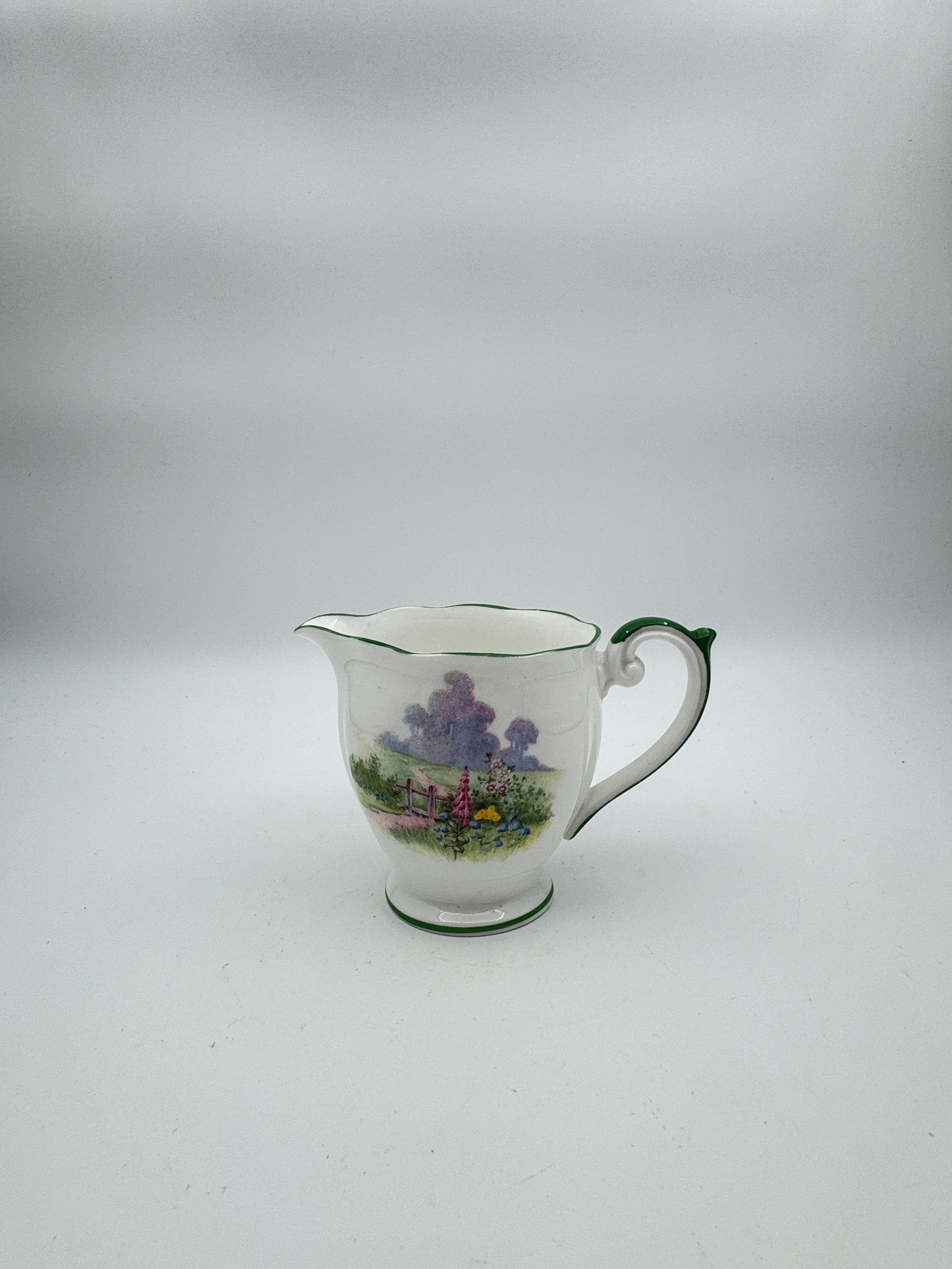 Vintage Bell China "Meadowside" Fine Bone China Creamer Jug - English Porcelain with Floral Design