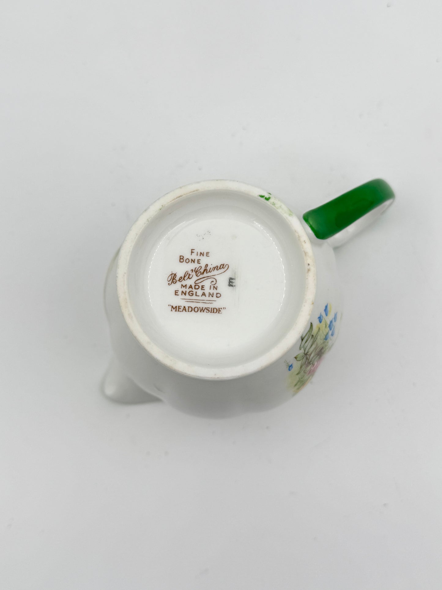 Vintage Bell China "Meadowside" Fine Bone China Creamer Jug - English Porcelain with Floral Design