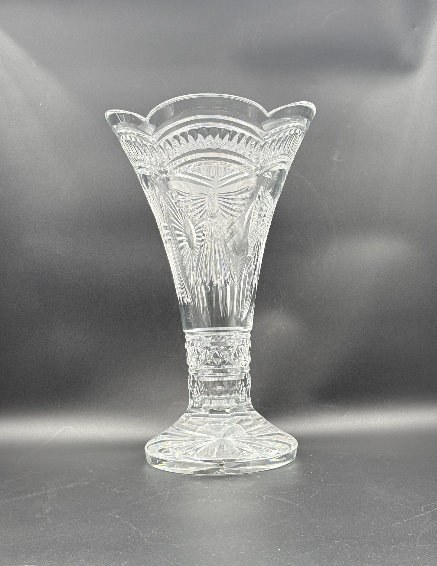 Waterford “Millennium” Cut Crystal Vase – Elegant Irish Crystal