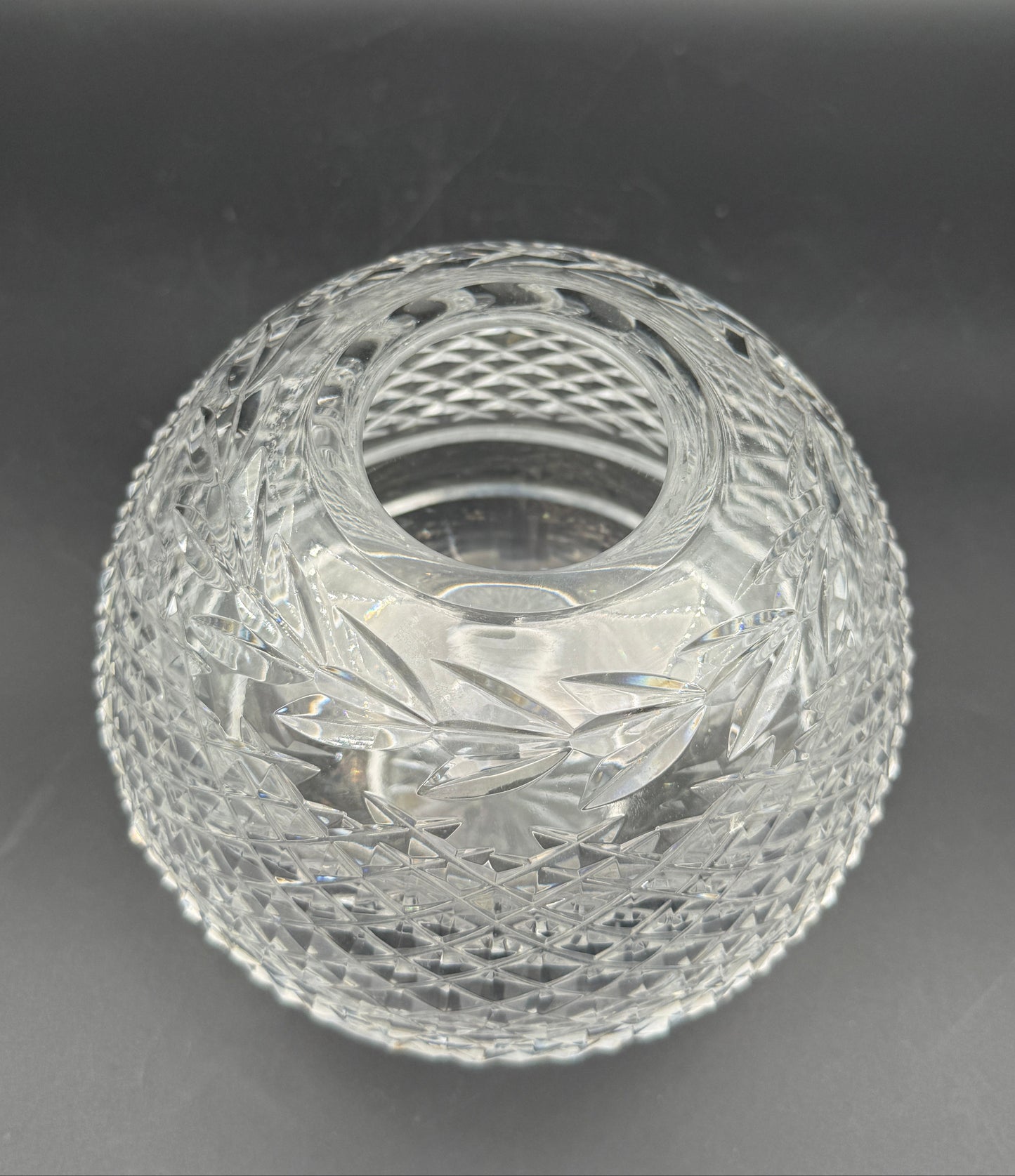 Waterford Cut Crystal Rose Bowl Vase – Brilliant Irish Display Piece