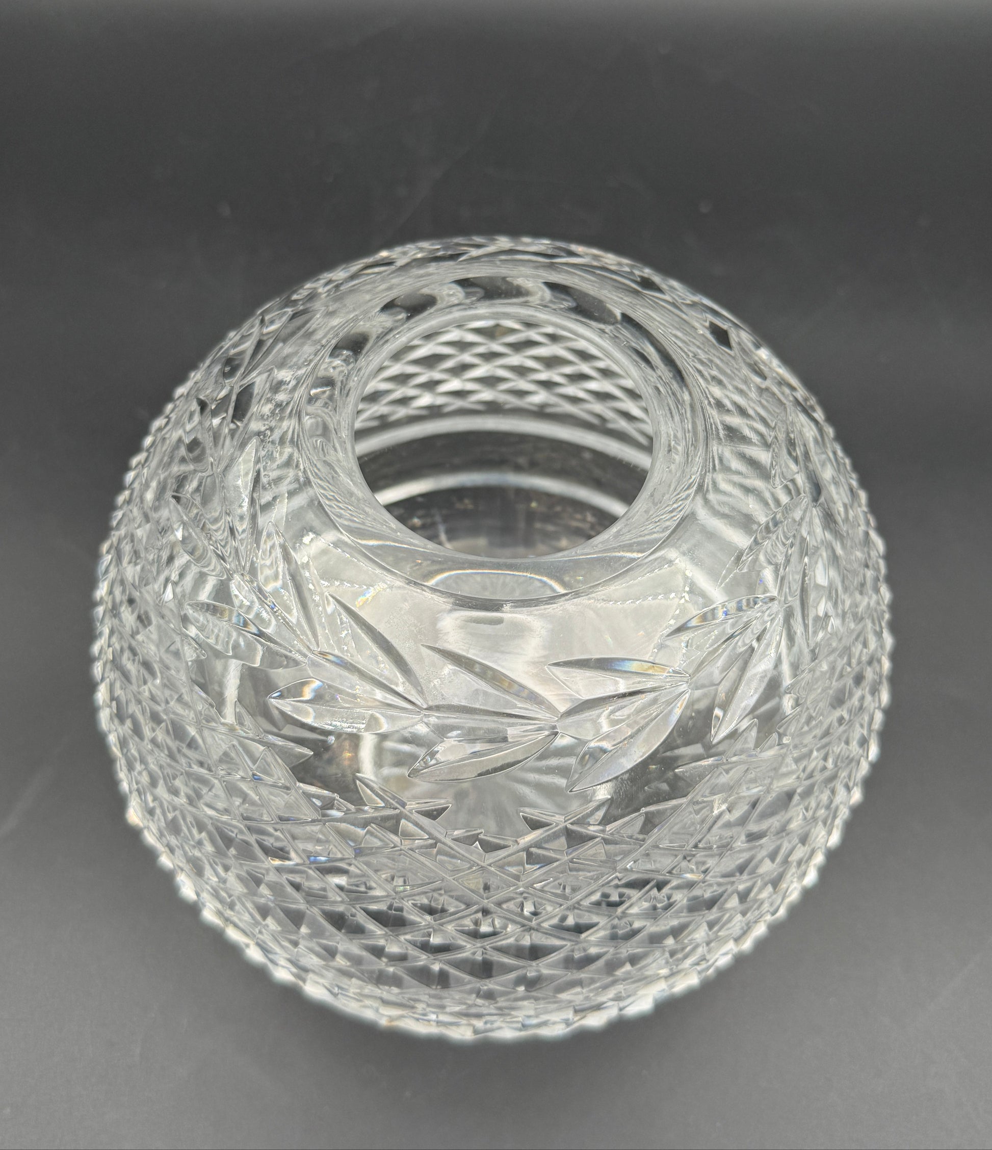 Waterford Cut Crystal Rose Bowl Vase – Brilliant Irish Display Piece
