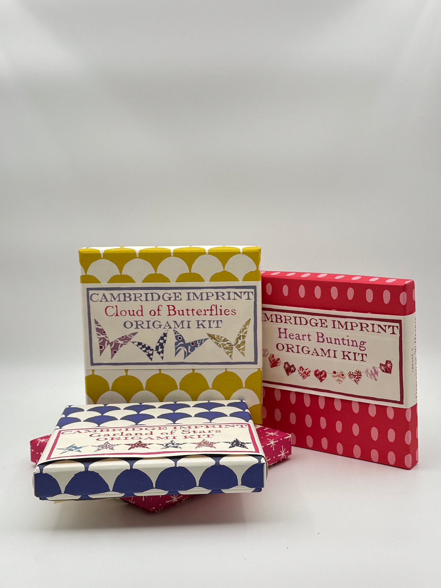 Cambridge Imprint Origami Kit - Cloud of Butterflies, Heart Bunting, Garland of Stars, or Bobbles - DIY Paper Craft Set