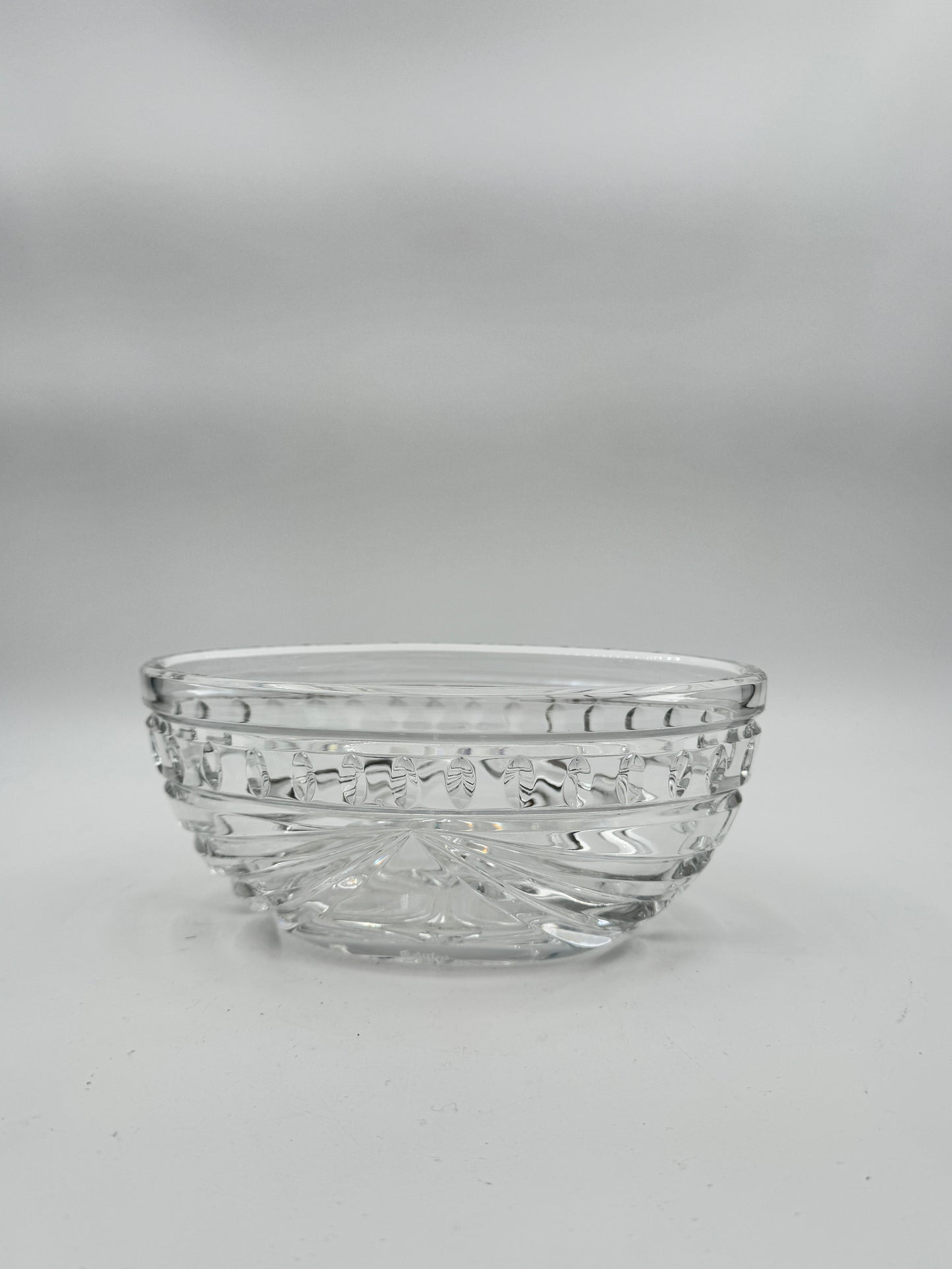 Waterford Crystal Three-Bowl Serving Set with Rectangular Tray – Elegant Cut Glass Design