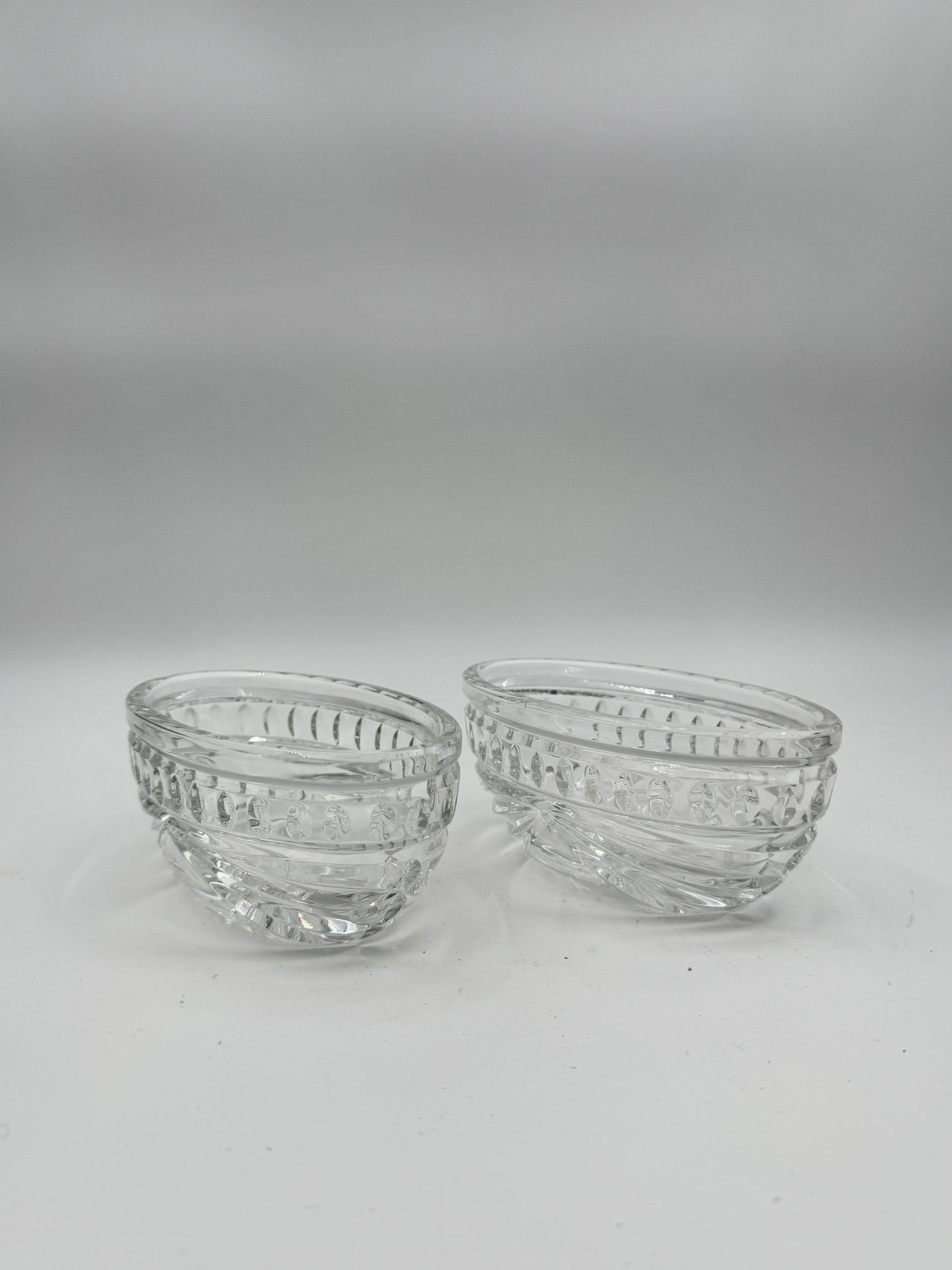 Waterford Crystal Three-Bowl Serving Set with Rectangular Tray – Elegant Cut Glass Design