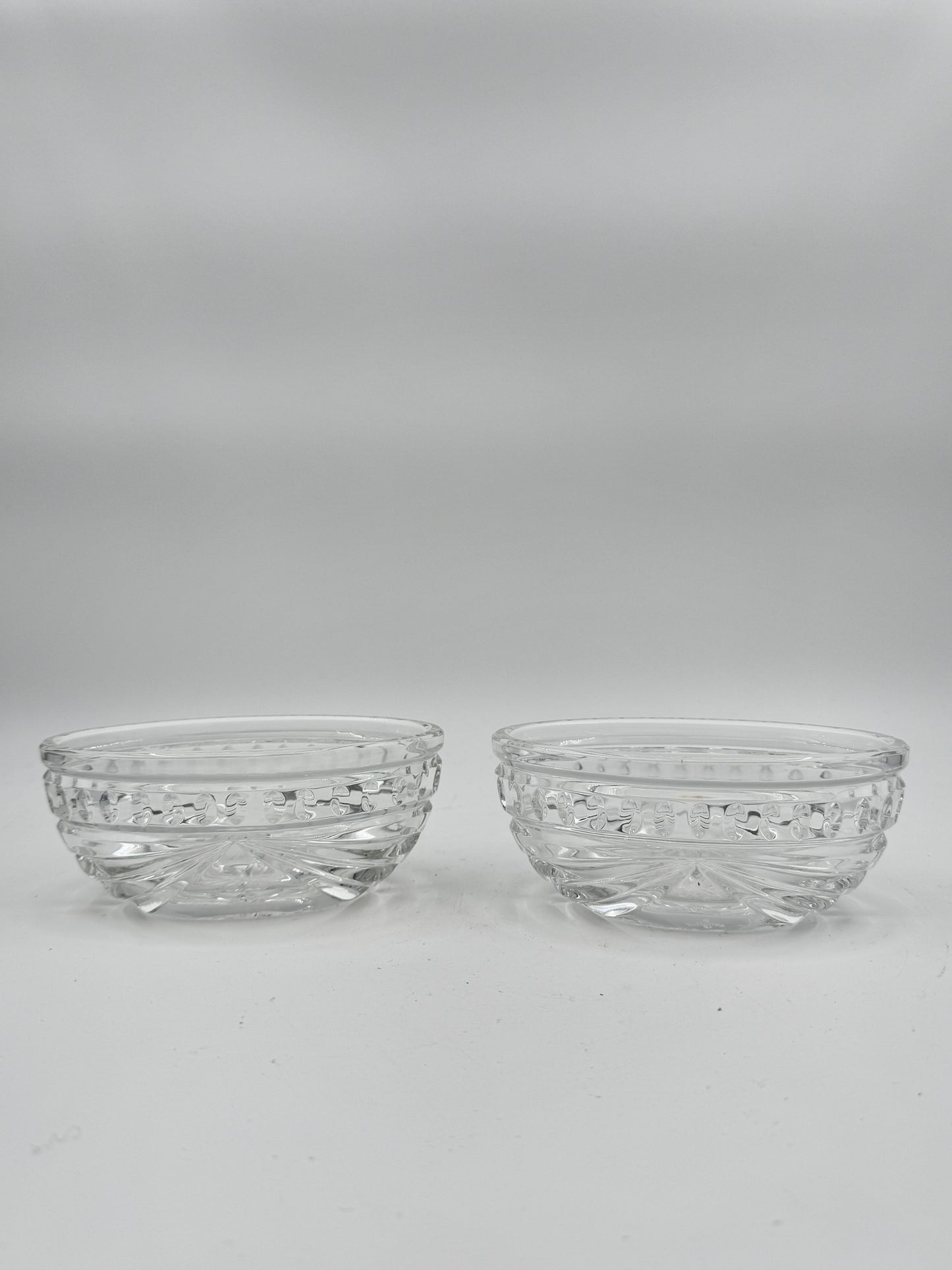 Waterford Crystal Three-Bowl Serving Set with Rectangular Tray – Elegant Cut Glass Design