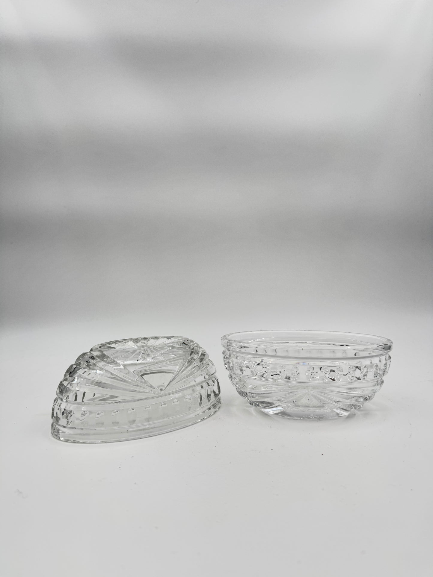 Waterford Crystal Three-Bowl Serving Set with Rectangular Tray – Elegant Cut Glass Design