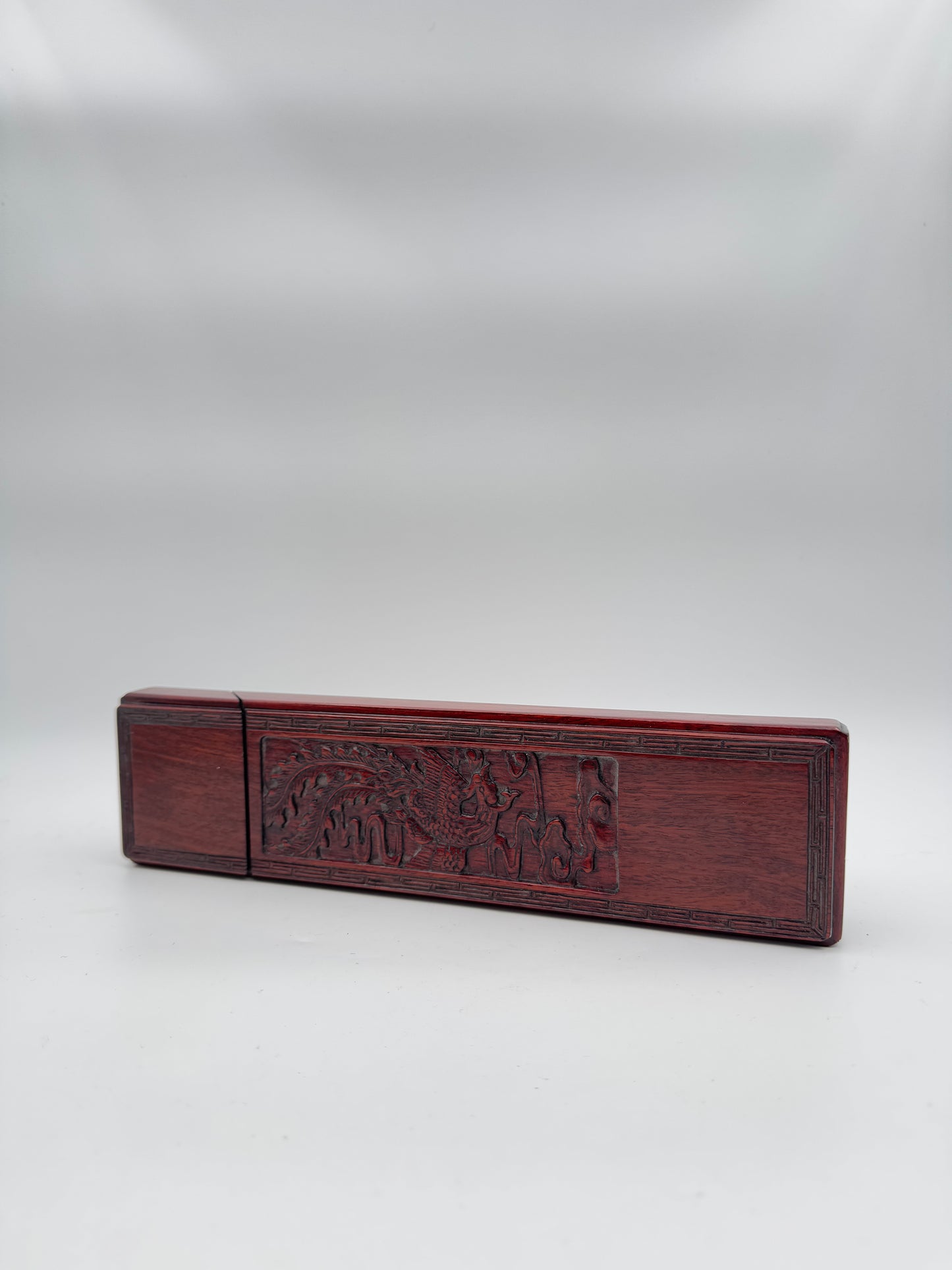 Chinese Wooden Chopsticks Set with Carved Dragon Box – 16 Chopsticks