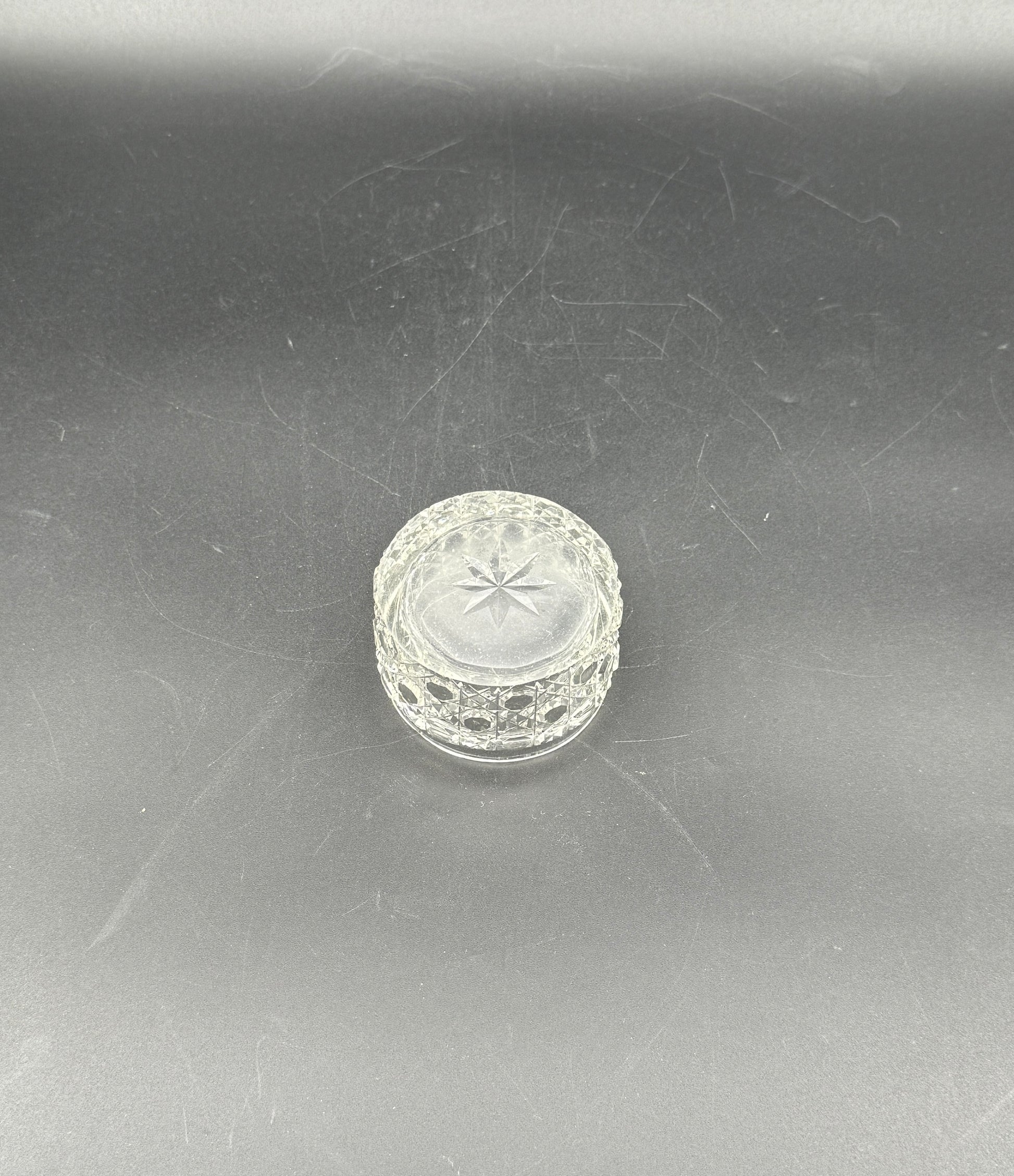 Sterling Silver Vanity Jar – Repoussé Lid Birmingham England c.1900