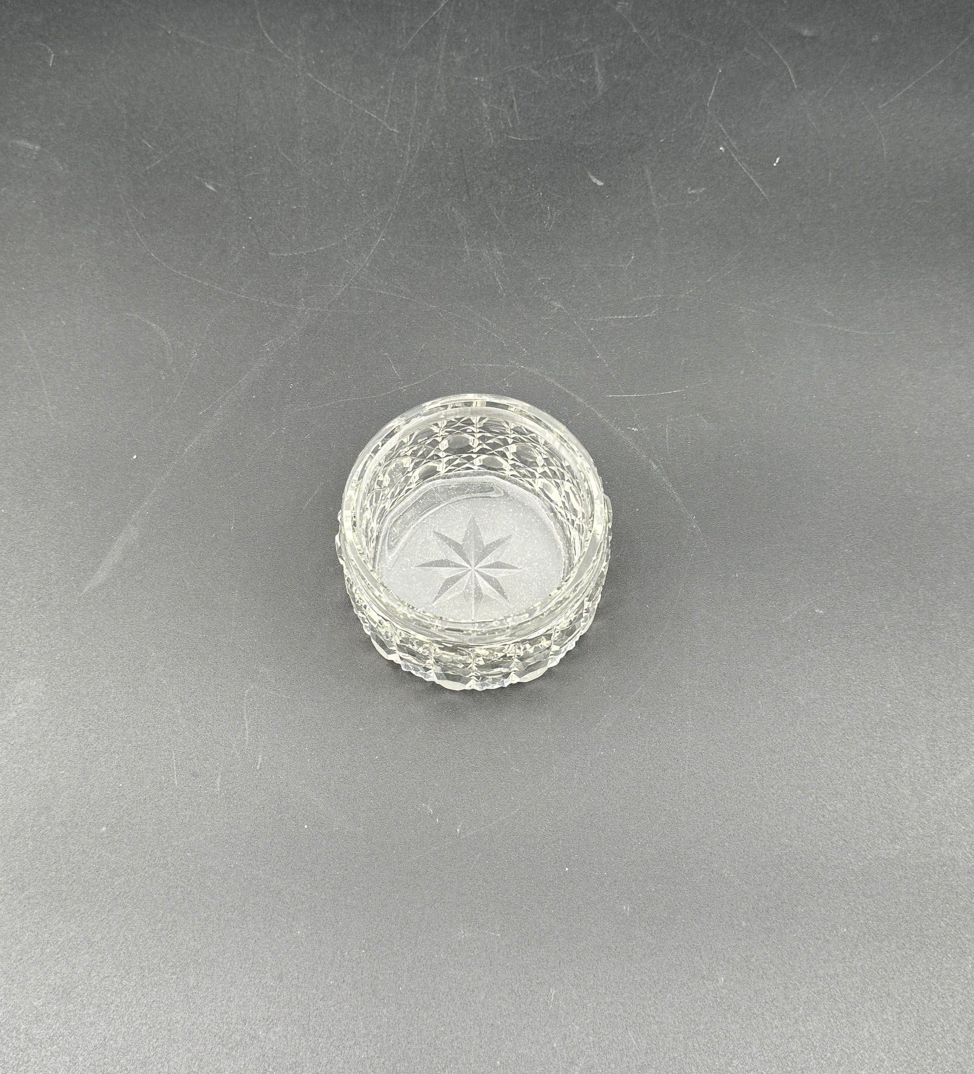 Sterling Silver Vanity Jar – Repoussé Lid Birmingham England c.1900