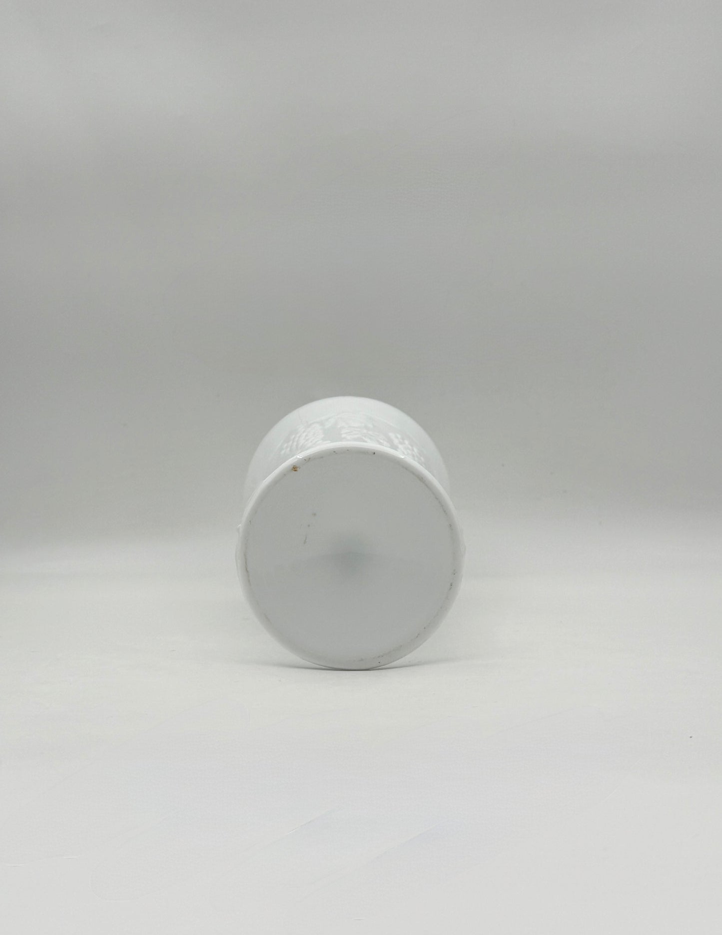 Milk Glass Pedestal Vase – White Embossed Grapes Vintage Decor Piece