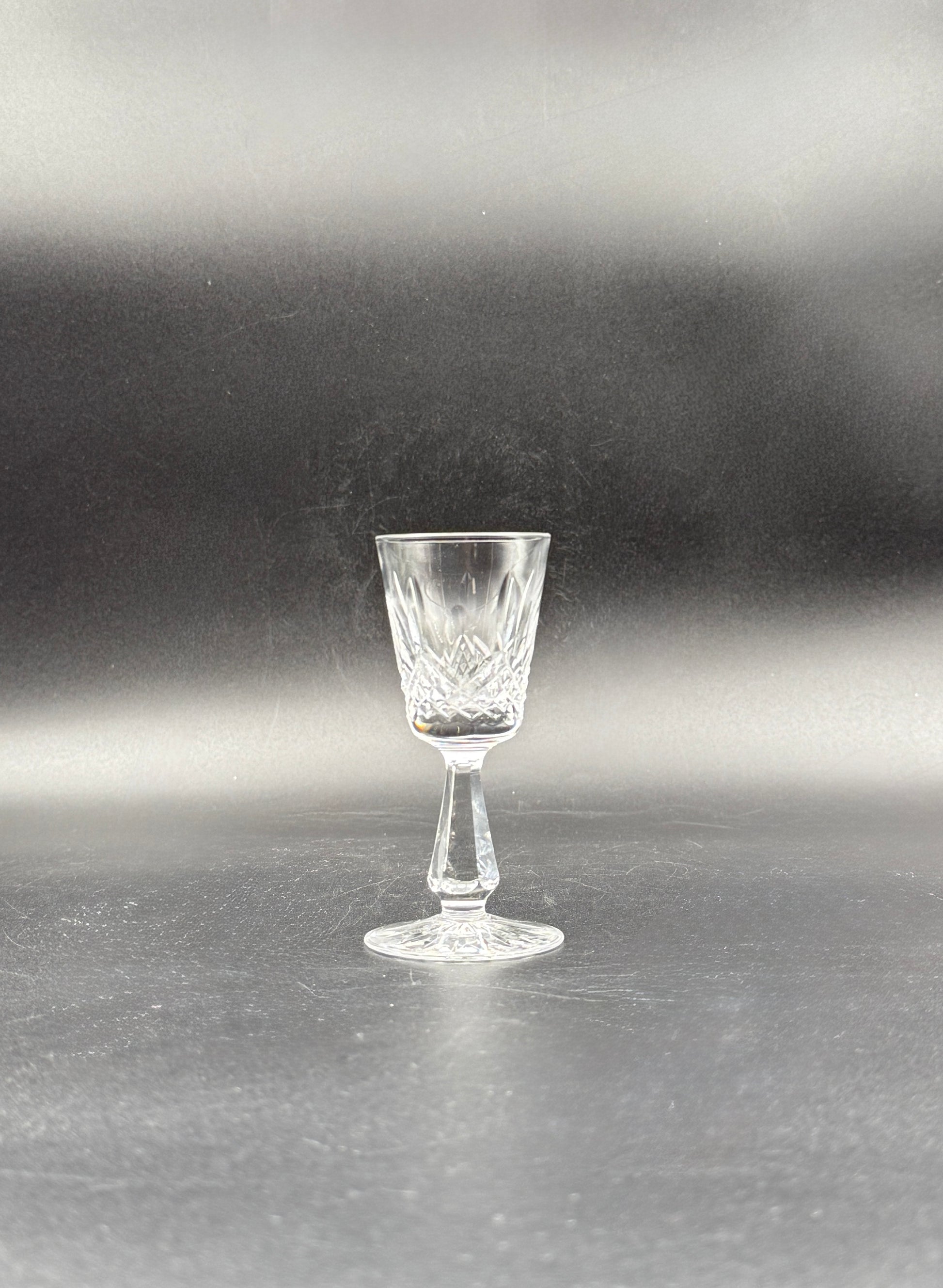 Waterford “Kenmare” Set of 4 Cut Crystal Cordial Glasses Ireland