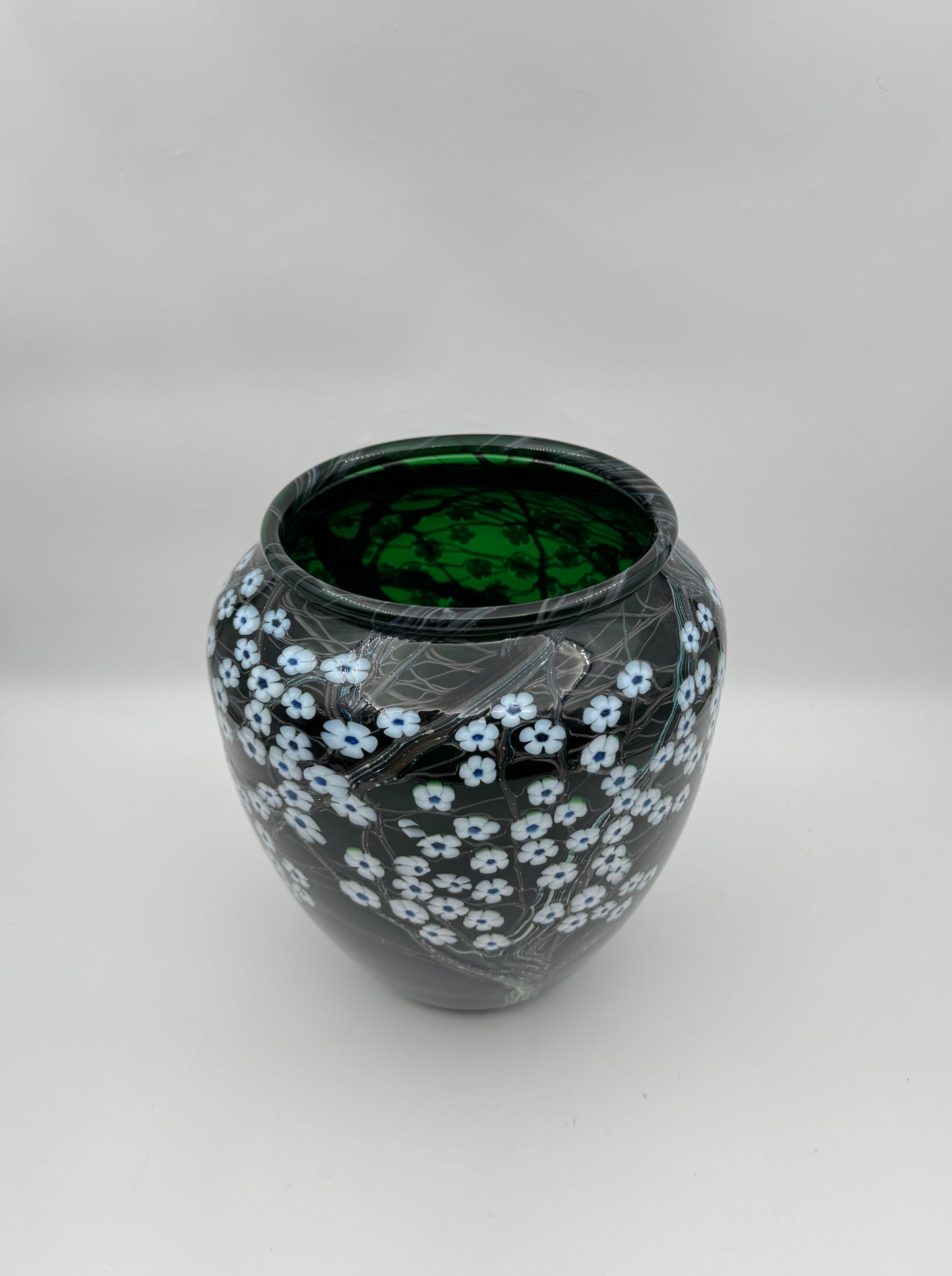 Orient & Flume Hawthorn Tree Glass Vase – Signed Studio Art Glass