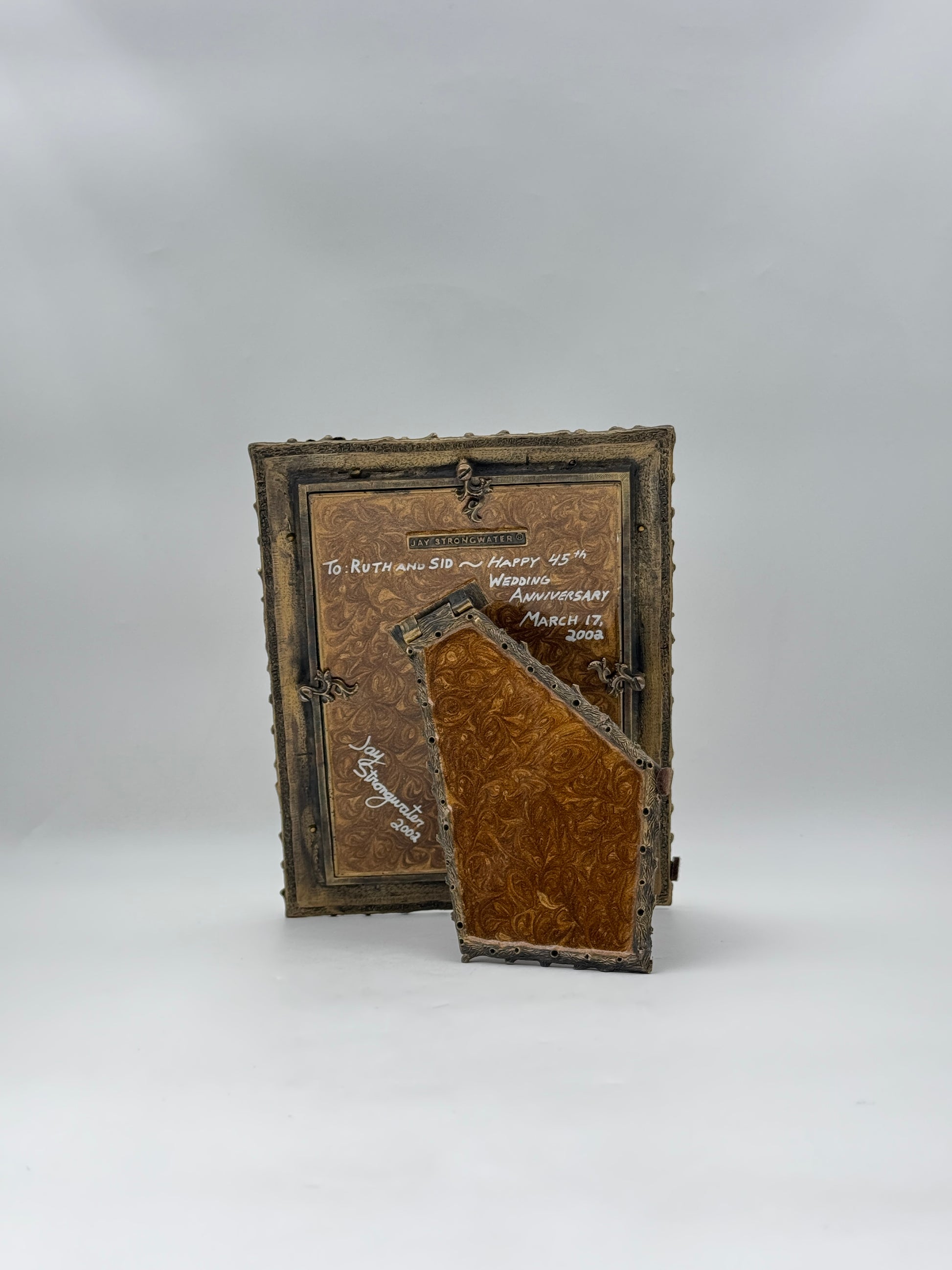 Jay Strongwater Cream Floral Picture Frame with Decorative Flowers