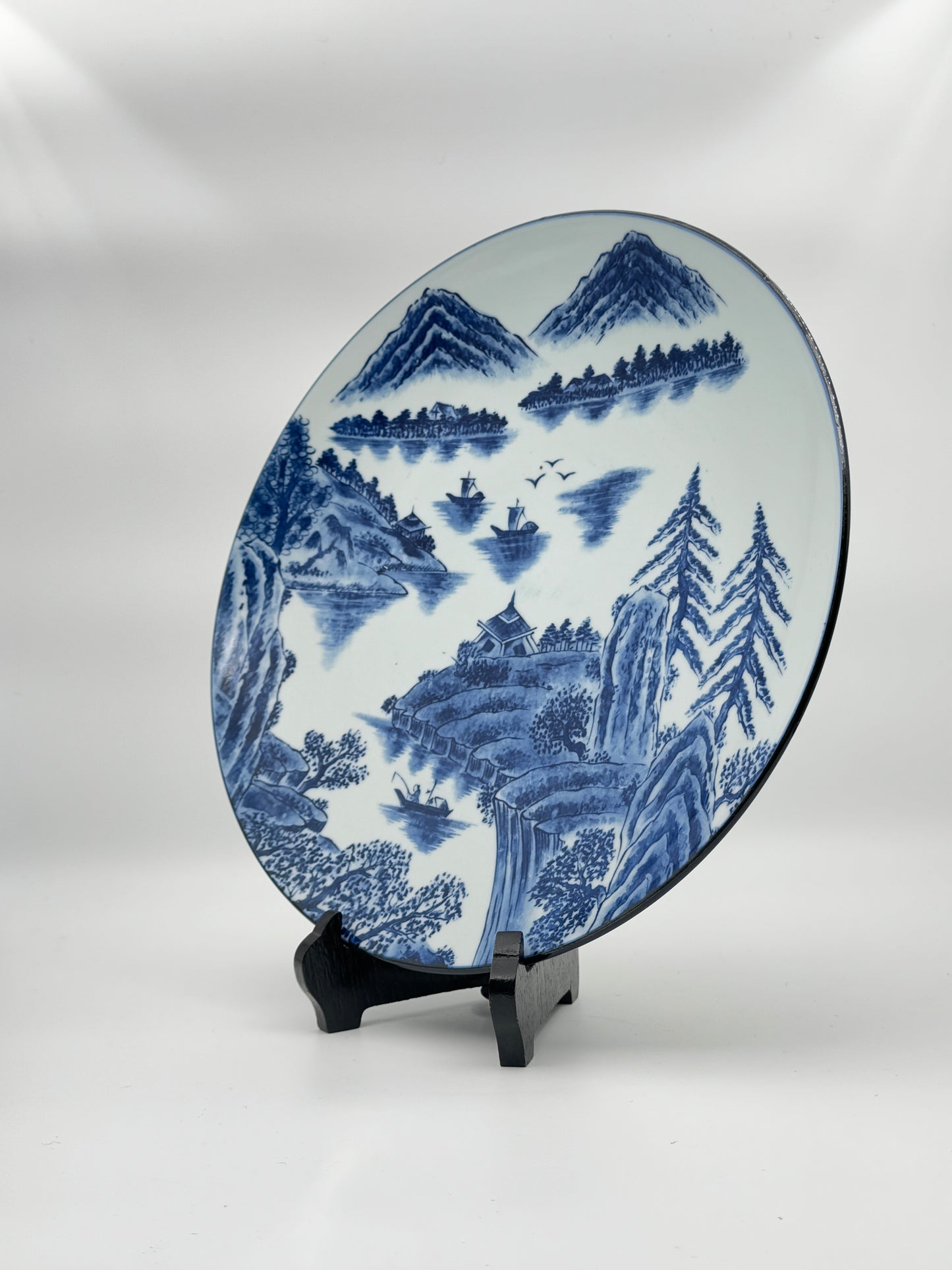 20th Century Japanese Blue and White Porcelain Charger