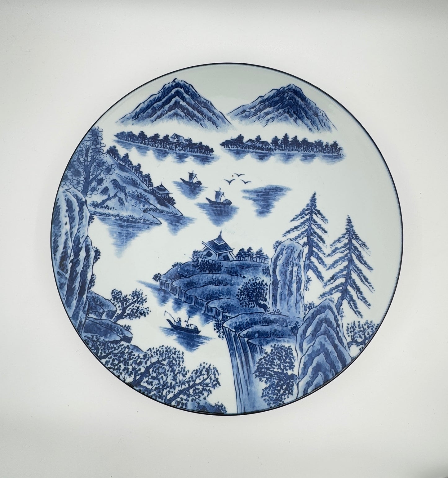 20th Century Japanese Blue and White Porcelain Charger