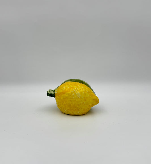 Italian Ceramic Lemon Place Card Holder