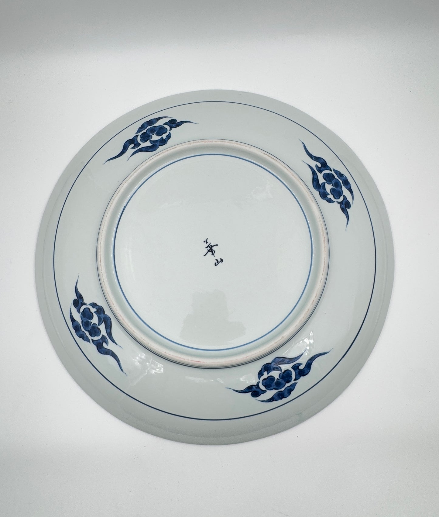 Large Japanese Blue and White Porcelain Charger