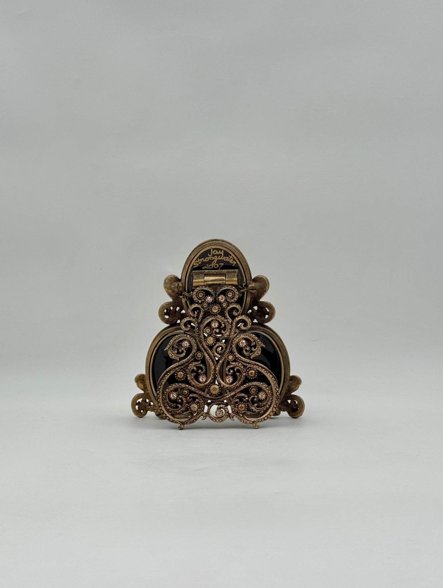 Jay Strongwater Triple Oval Frame with Multicolor Swarovski Crystals