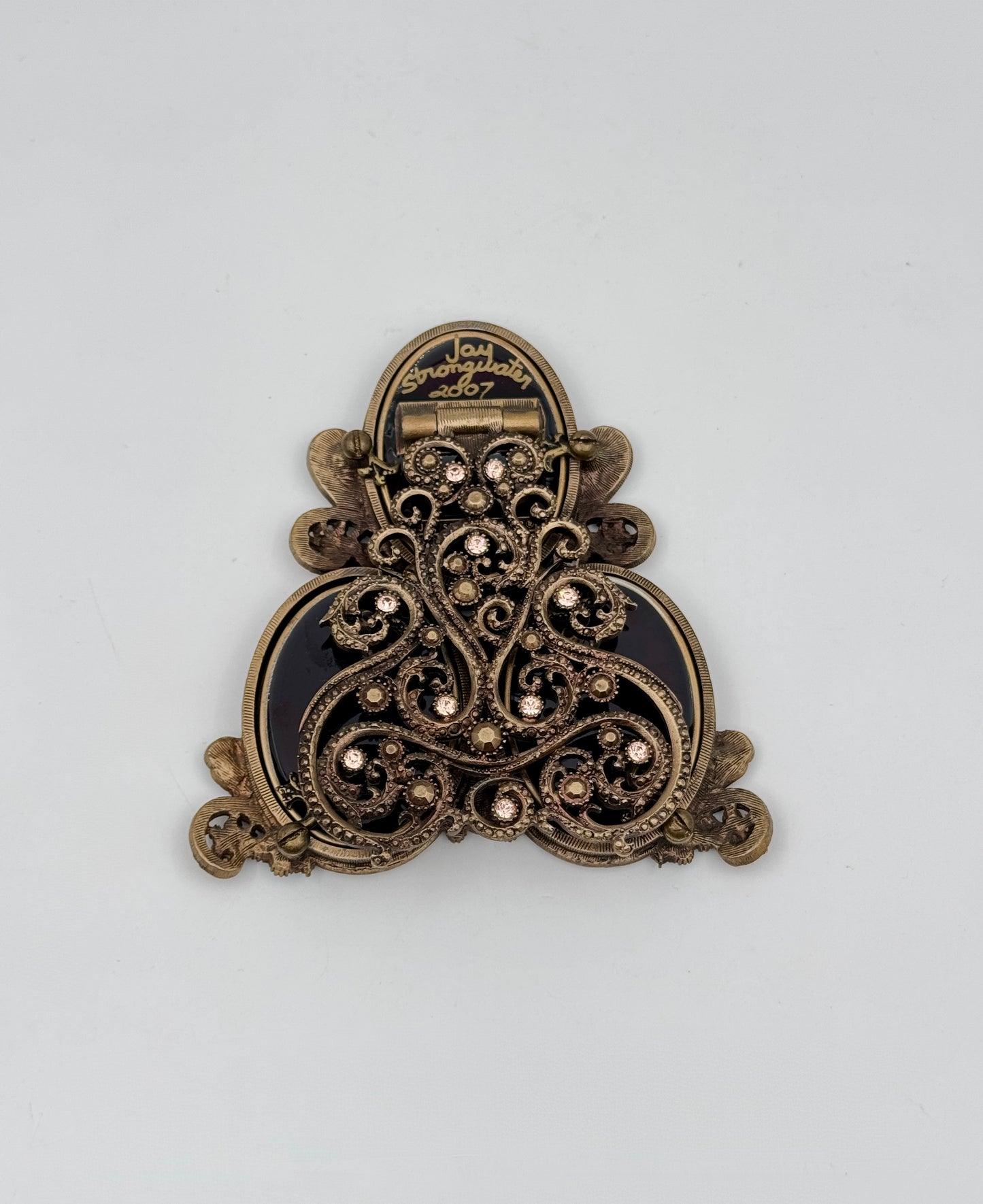 Jay Strongwater Triple Oval Frame with Multicolor Swarovski Crystals