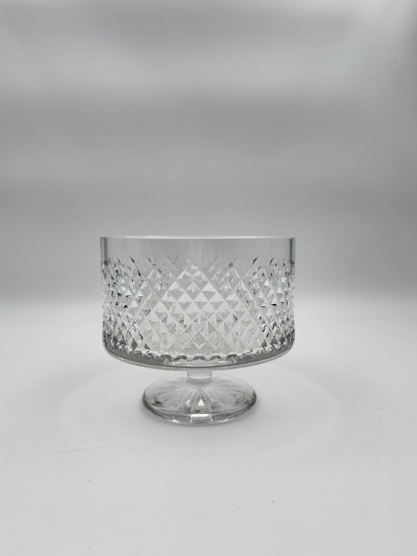 Waterford Crystal Pedestal Bowl with Lid – Diamond Cut Design