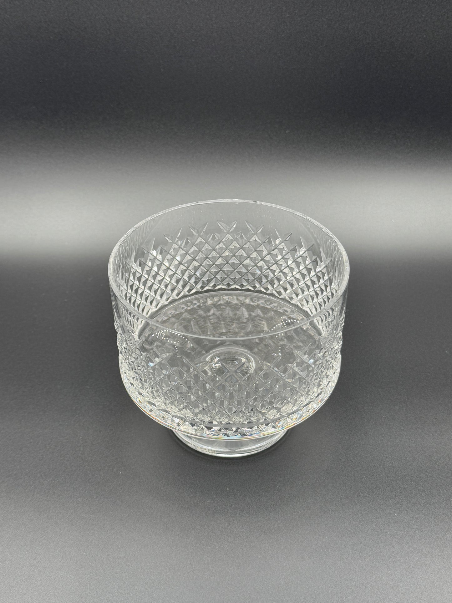 Waterford Crystal Pedestal Bowl with Lid – Diamond Cut Design