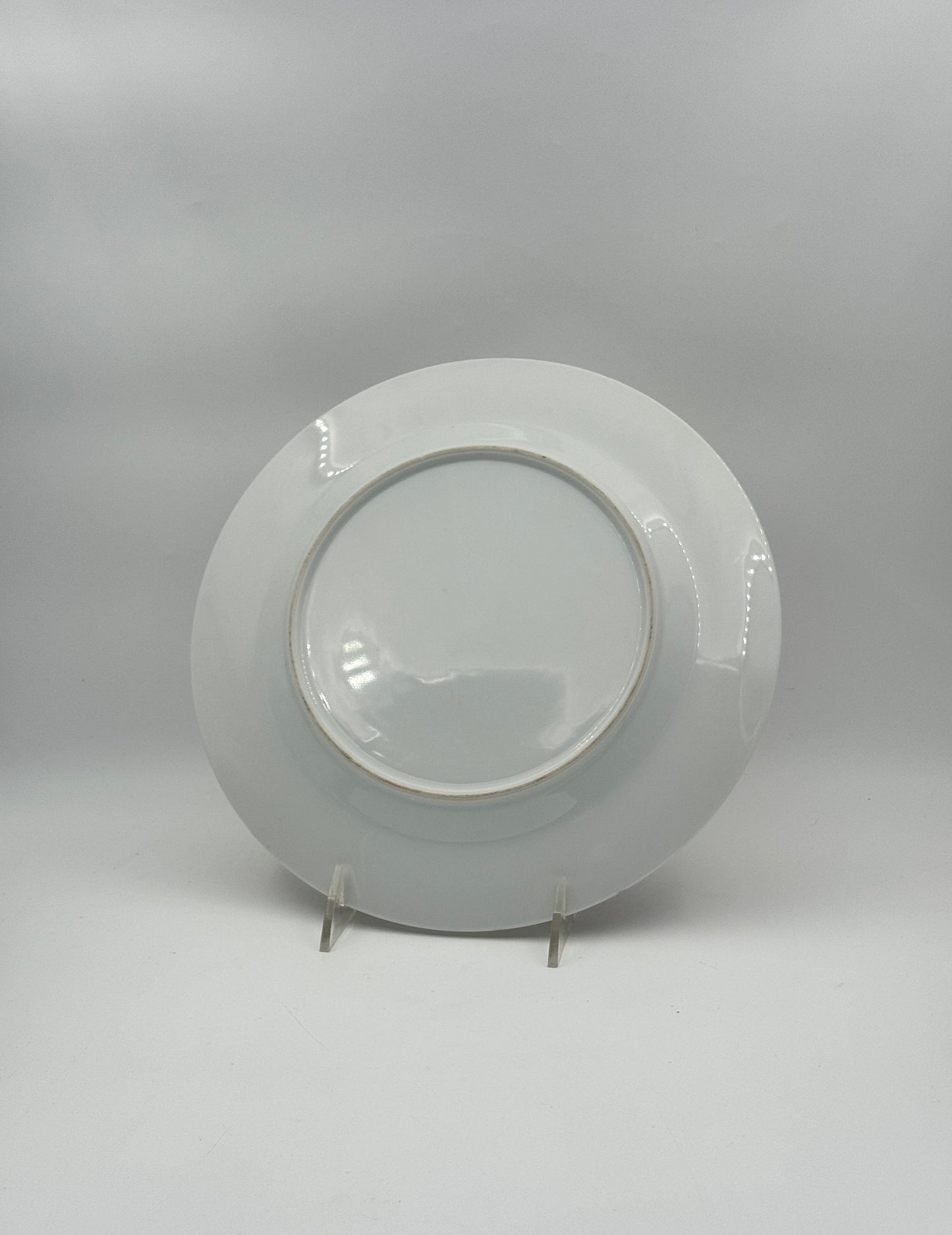 Porcelain Painted Plates with Gilt Rim – Set of 12