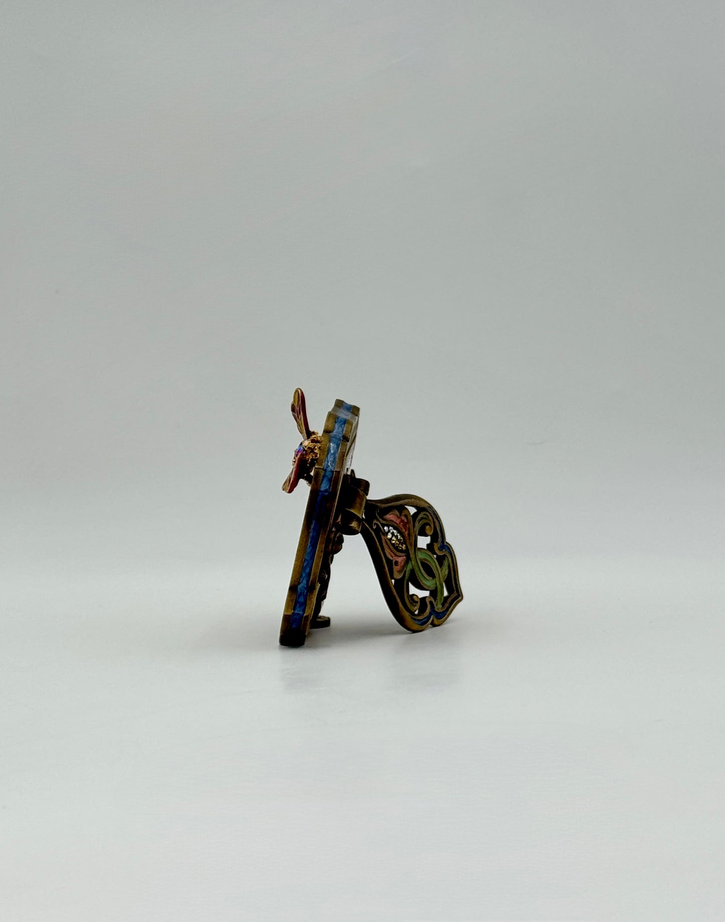 Jay Strongwater Blue Enamel Mini Frame Butterfly Swarovski Crystals