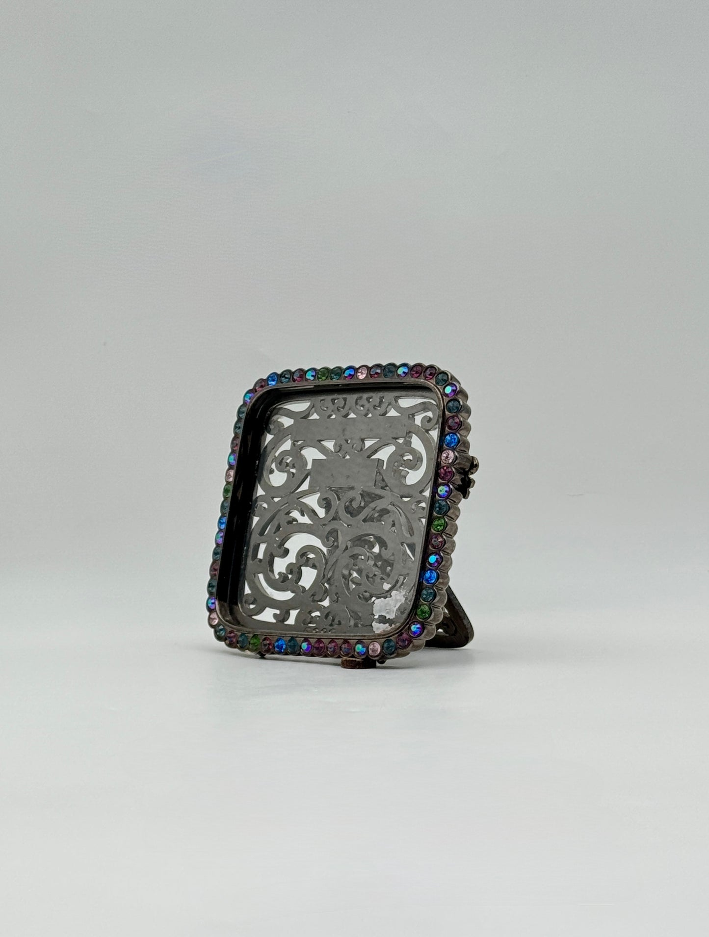 Jay Strongwater Square Picture Frame w/ Multicolor Swarovski Crystals