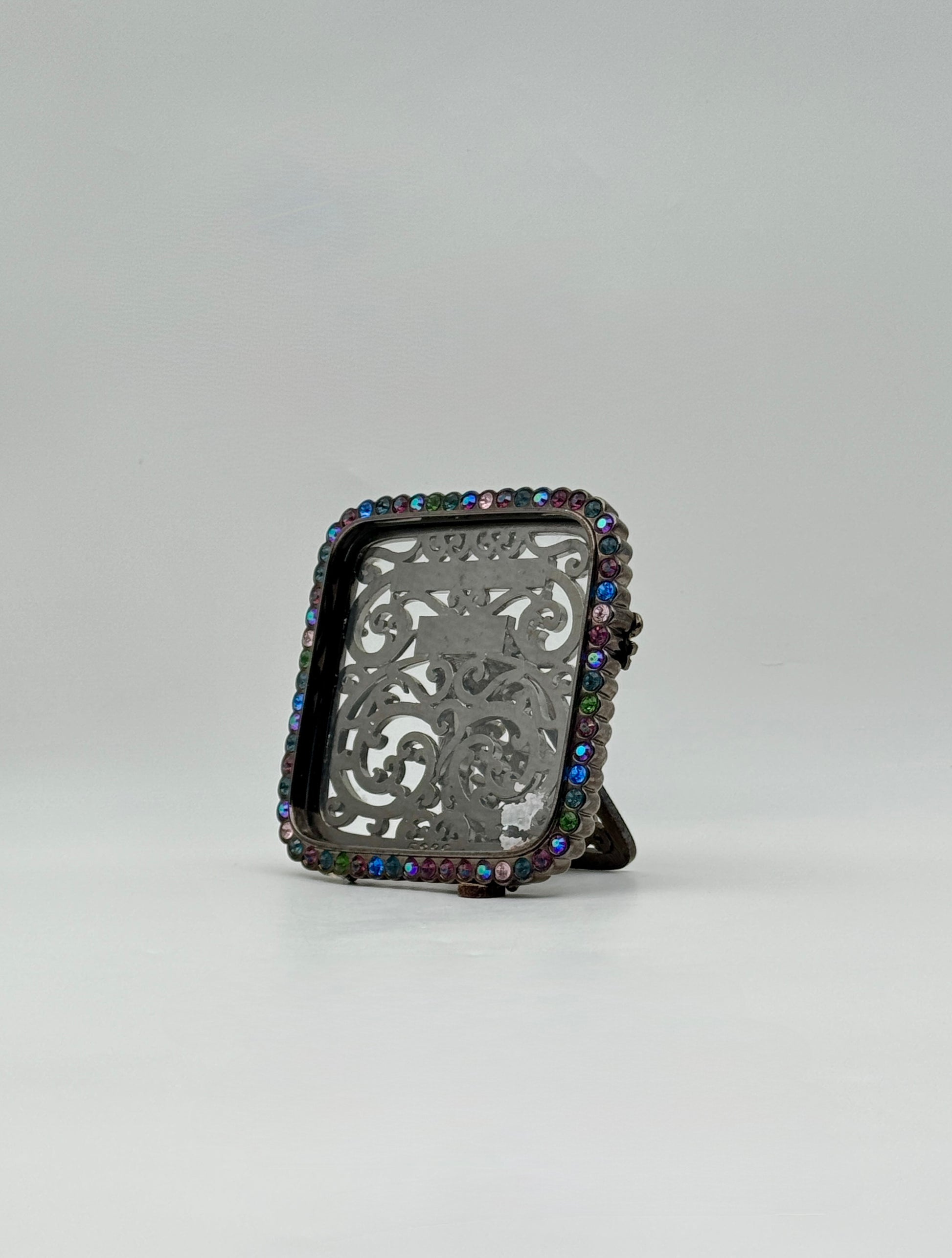 Jay Strongwater Square Picture Frame w/ Multicolor Swarovski Crystals