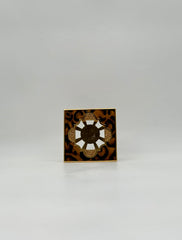 Jay Strongwater Square Mini Frame with Gold Swarovski Crystals & Animal Print Enamel
