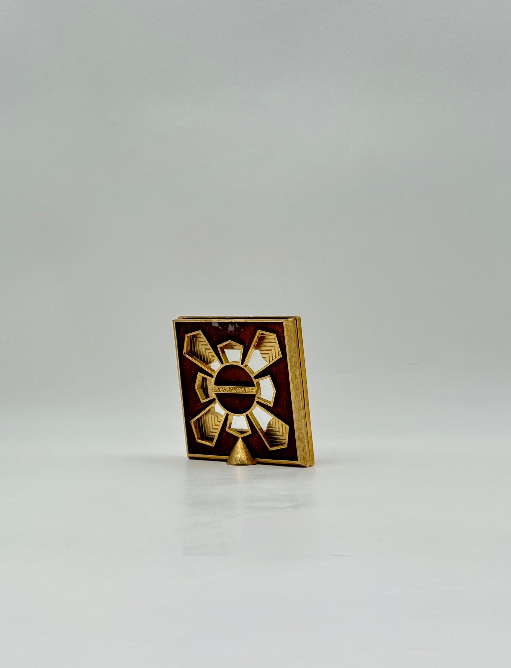 Jay Strongwater Square Mini Frame Gold Swarovski Animal Print Enamel