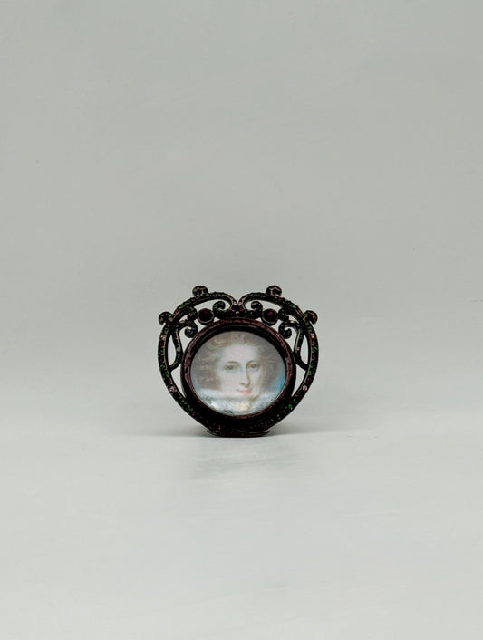 Jay Strongwater Heart Mini Frame Swarovski Crystals Pink Red Green