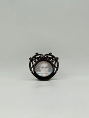 Jay Strongwater Heart-Shaped Mini Frame with Pink, Red & Green Swarovski Crystals