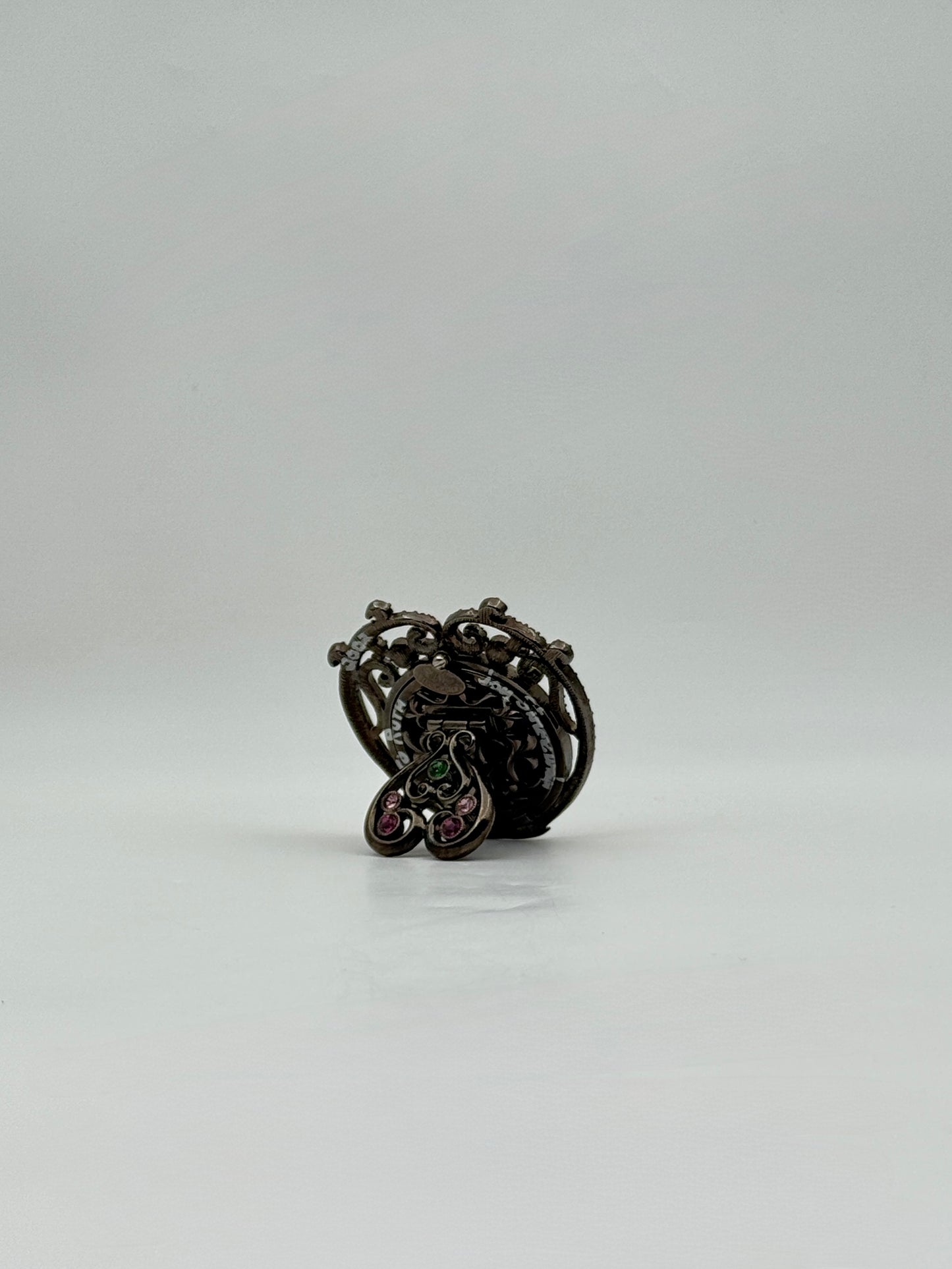 Jay Strongwater Heart Mini Frame Swarovski Crystals Pink Red Green