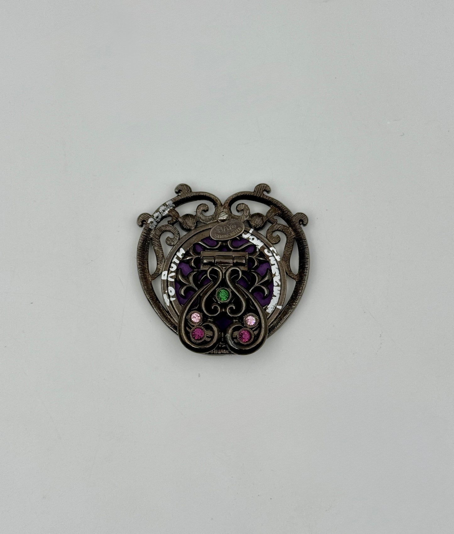 Jay Strongwater Heart Mini Frame Swarovski Crystals Pink Red Green